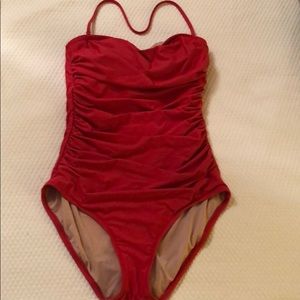 Jcrew ruched one piece size 6